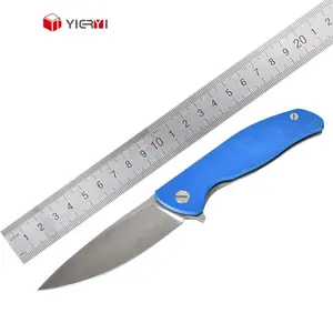 OEM Wholesale Blue Survival Pocket Knife Outdoor 440 Blade Camping Tactical Folding Hunting Knives