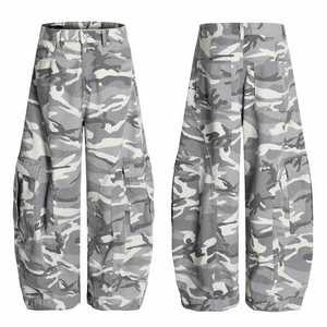 Jeans de Camuflaje Ligeros Huanqiu, Corte Holgado con Bolsillos Laterales, Cintura Media, Talla Grande, Lavados, para <span class=keywords><strong>Hombre</strong></span> - Product Image 1