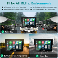 Carpuride W502S Pro, Navegador para Motocicleta de 5 Pulgadas, Pantalla Inteligente con CarPlay Inalámbrico y Android Auto, Brújula, Garantía de 1 Año