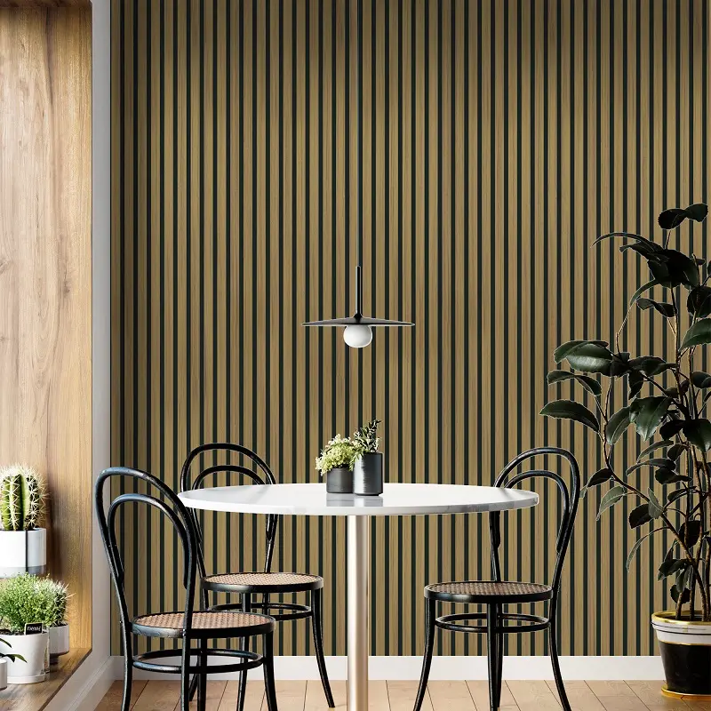 Акустическая стеновая панель из тикового дерева Sunwings | В наличии в наличии | Звукоизолированные настенные панели из 2 23,5x94,5 дюймов