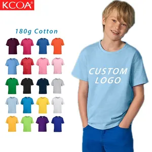 Оптовая продажа 2020, детские футболки из 100% хлопка с короткими рукавами и принтом на заказ для мальчиков
