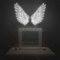 Enseigne néon personnalisée, enseigne néon LED en acrylique, enseigne néon LED Ailes d'ange pour bar, maison, décoration de vacances