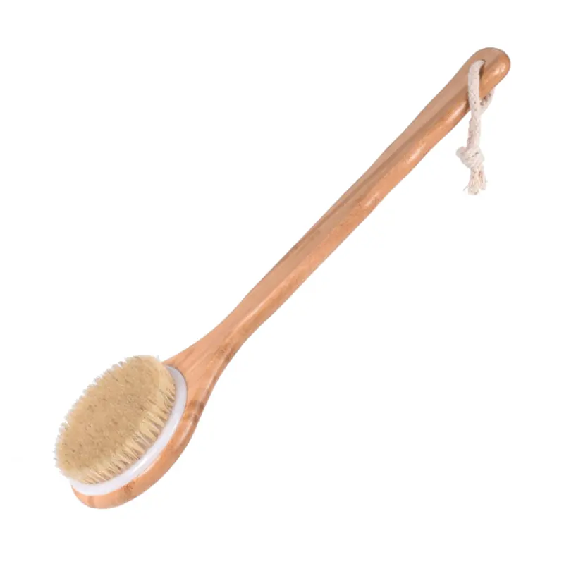 Wholesale Bamboo Boar Bristles set bath bodycare tools dry brush for cellulite