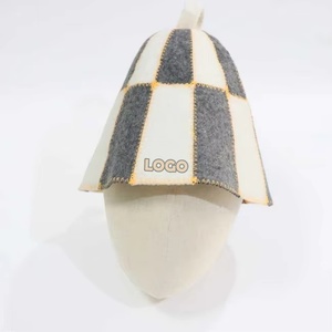 Gorro de Sauna de Lana Merino Personalizado HKZB, Gorro Reutilizable para Vaporarium, Gorro Ruso para Baño, Accesorios para Baño Ruso - Product Image 1