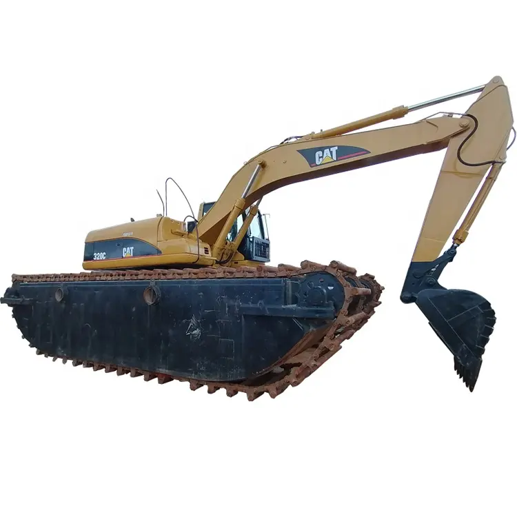Amphibious Excavator Swamp Buggy In Stock Good Condition With Strong Engine Used Excavator Cat 320C