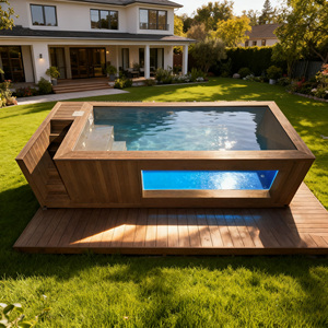 <span class=keywords><strong>Piscine</strong></span> préfabriquée en fibre de verre monobloc durable et facile à installer pour la maison, le jardin et l'extérieur - Product Image 4