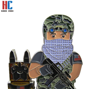 Pièce commémorative canine personnalisée en métal moderne, fabriquée en usine depuis 20 ans, <span class=keywords><strong>K</strong></span>-9 Leads <span class=keywords><strong>Way</strong></span> Dog Master Arms Security Forces SF MP MA - Product Image 2