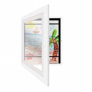 Kids Artwork <b>Picture</b> <b>Frame</b> Changeable in Black Brown Gray A4/A3/A2 9x12" Rustic Design Customizable Sizes - Product Image 2