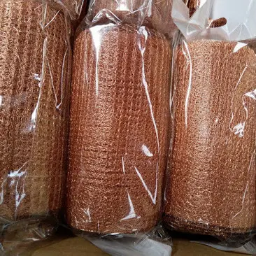 Panier en treillis métallique tricoté en cuivre en acier inoxydable maille anti-souris pour la lutte antiparasitaire