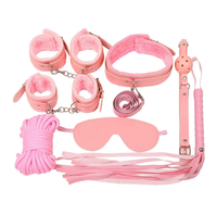 7-teiliges Bett-BDSM-Bondage-Set aus PU-Leder mit Fesseln und Sklaven-Halsband Erwachsenen-Sexspielzeug-Set für Paare