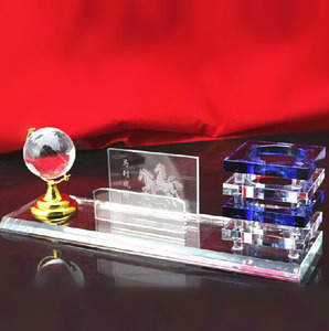 Hộp Đựng Bút Đồng Hồ Điện Tử Pha Lê K9 Với Quà Tặng Để Bàn Văn Phòng MH-B0300 - Product Image 1