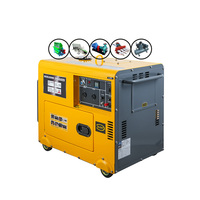 Générateur diesel silencieux 5KW portable à faible bruit, démarrage électrique ATS DG6500LN 380V/230V