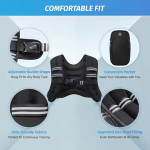 Chaleco con Peso Multifuncional Personalizado para Entrenamiento, Ajustable, para Correr, para Hombre y Mujer, Bolsas para Actividades al Aire Libre - Product Image 5