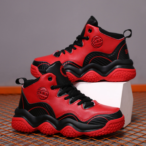Chaussures de <span class=keywords><strong>basketball</strong></span> montantes pour enfants, baskets pour garçons, jeunes et grands enfants, en tissu extensible double maille, bottes de sport automne - Product Image 1
