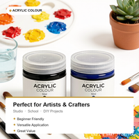 Peinture Acrylique Premium Vibrante à Corps Dense Effet Lumineux pour Art, 50ml, 53 Couleurs Disponibles, Qualité Supérieure pour Studio de Peinture