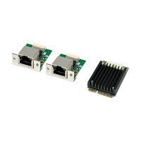 Tarjeta de Red Industrial Interna SUNWEIT MiniPCIe I210-T2, Doble Puerto Ethernet/RJ45 Gigabit, para Expansión NAS