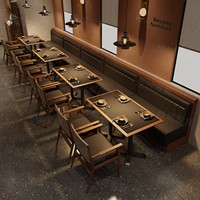 Ensemble table et chaises de restaurant Shanyefeng au design moderne et personnalisable, table à fondue, structure en bois massif