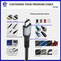 Cable de Extensión USB C LUNG KAY, Ángulo Recto, Cubierta de Nailon y PVC, USB3.1, Carga Rápida 5A 100W PD, Tipo C a USB C, Macho a Hembra