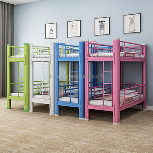 Ijzeren Stapelbedden Voor Kinderen Met Hoge En Lage Niveaus Voor Kleuterschool En Slaapkamer Ijzeren Frame Bedden - Product Image 2