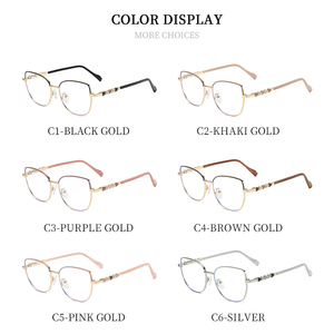 2025 New Style Brand Designer Cat Eye Optical <strong>Frames</strong> For Women Anti Blue Light Diamond Eyeglasses <strong>Frames</strong> - Product Image 6