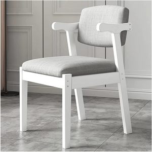Chaise de salle à manger en <span class=keywords><strong>tissu</strong></span> au design élégant et moderne italien, pieds en bois massif, dossier souple, accoudoirs créatifs pour salon, hôtel - Product Image 3