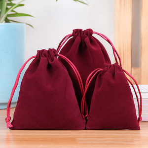 13x18cm Dây Kéo Túi cho nước hoa trang sức gói quà tặng rượu vang đỏ Pouch nhung Túi - Product Image 1