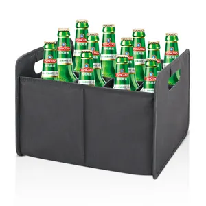 Soporte de cerveza de gran capacidad con mango, 12 ranuras, portátil, resistente, portador de botellas de cerveza, Caddy