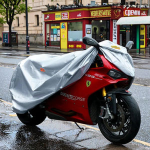 Housse de <span class=keywords><strong>moto</strong></span> toutes saisons résistante aux intempéries et aux déchirures avec protection UV pour la plupart des vélos - Product Image 5