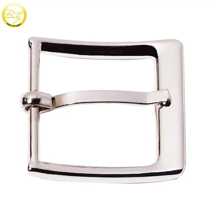 Good quality belt accessory silver pin buckle decorative bags hardware adjustable pin buckle for leather crafts