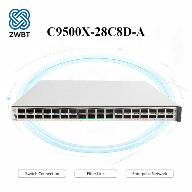 Cisco Switch C9500X-28C8D-A 28Port 100G + 8Port 400G Fiber L3 Core Switch With Network Advantage License 1U Rack Mount