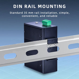 Industrial DIN Rail Ethernet <b>Switch</b> Unmanaged Managed 8 Port 2 SFP Fiber Rugged Aluminum Wide Temperature IP65 OEM Automation - Product Image 4
