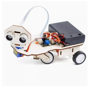 Kit mobil DIY pemrograman Robot pengukur jarak listrik mobil penghindar rintangan ultrasonik mobil cerdas Chip tunggal - Product Image 1