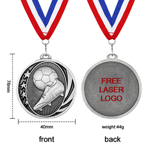 Medallas de Fútbol Personalizadas OEM en 3D, Premios al Ganador, Oro, Plata, Bronce, Medallas de Metal con Logotipo Grabado Personalizado, Insignia de Honor Deportiva - Product Image 4