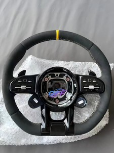 Volant en fibre de carbone, accessoires de voiture pour <span class=keywords><strong>Mercedes</strong></span> Benz Classe C W204 W205 <span class=keywords><strong>AMG</strong></span> W212 W213 W447 W463 GLC GLA - Product Image 4