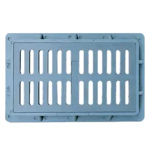 Composite Manhole Cover En124 B125 Plastic 380x680 Smc Bmc Manhole Cover Frp Sewer Drain Cover Grating