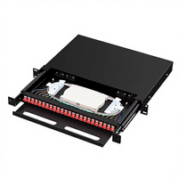 Boîtier de connexion de branche optique universel DENIXI 24 ports ODF, anti-poussière, à tiroir, montable en rack