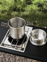 Ensemble de cuisine portable en acier inoxydable 304 avec marmite suspendue pour le camping et les pique-niques en plein air