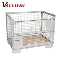 Cage de grillage de recyclage empilable pliante de stockage portatif industriel avec le crochet