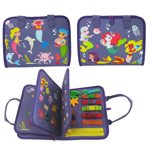 Livre sensoriel en tissu 3D pour enfants autistes, impression personnalisée d'animaux, tissu doux froissé, toucher sensoriel, <span class=keywords><strong>ferme</strong></span> pour bébés, éducatif 3+ - Product Image 5