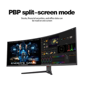 จอคอมพิวเตอร์แบบโค้ง49นิ้วคุณภาพสูง5K 165Hz KVM PBP HDR PD65W การออกแบบสำนักงานด้วย DP ลำโพงในตัวสำหรับการเล่นเกมเดสก์ท็อป - Product Image 6
