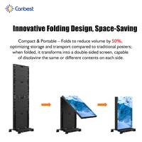 Écran LED pliable Canbest Cj PRO P1.2 P1.5 P1.8 P2.5 GOB, support d'affichage HD, écran totem