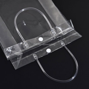 OEM ODM Groothandel Transparante Bloemenzak Handtas Verpakkingszak Op Maat Logo Klein Groot Transparante <span class=keywords><strong>PVC</strong></span> Tassen - Product Image 4