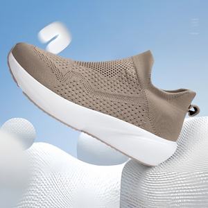 Zapatillas Deportivas Casuales para <span class=keywords><strong>Hombre</strong></span>, Estilo Snicker, Punta Redonda Ancha, Personalizadas, Blancas y Negras, Transpirables, Sin Cordones, para Caminar y Correr - Product Image 2