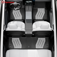 Tapis de sol de voiture en TPE 3D sur mesure, 3 pièces, imperméables, style sport de luxe, pour Tesla Model 3 Model Y Juniper