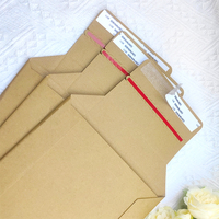 Emballage de magazine, de brochure, de livre, d'expédition, en papier kraft, sans plastique, personnalisé, avec enveloppe rigide cannelée