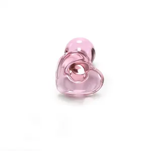 Jouet anal en verre en forme de cœur pour adultes - Product Image 4