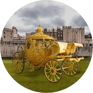 Princess Luxury Horse Cart Stylish Carriage Pumpkin Wedding Horse Carriage/Carriage For Children/princess Carriage