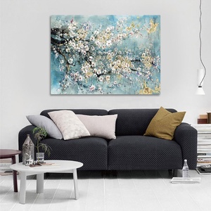 Pittura a olio astratta diagramma di fiori ufficio panno fiore foglia d'oro wall art casa camera da letto studio murale di grandi <span class=keywords><strong>dimensioni</strong></span> - Product Image 3