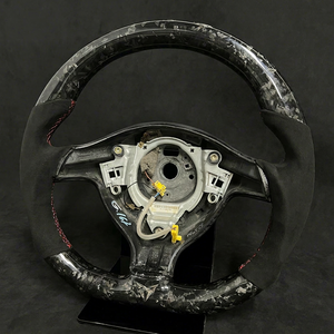 Volante TDD de Fibra de Carbono Real Compatible con Seat Leon Cupra 2013 2014 2015 2016 2017 2018 2019 Cuero Genuino - Product Image 1