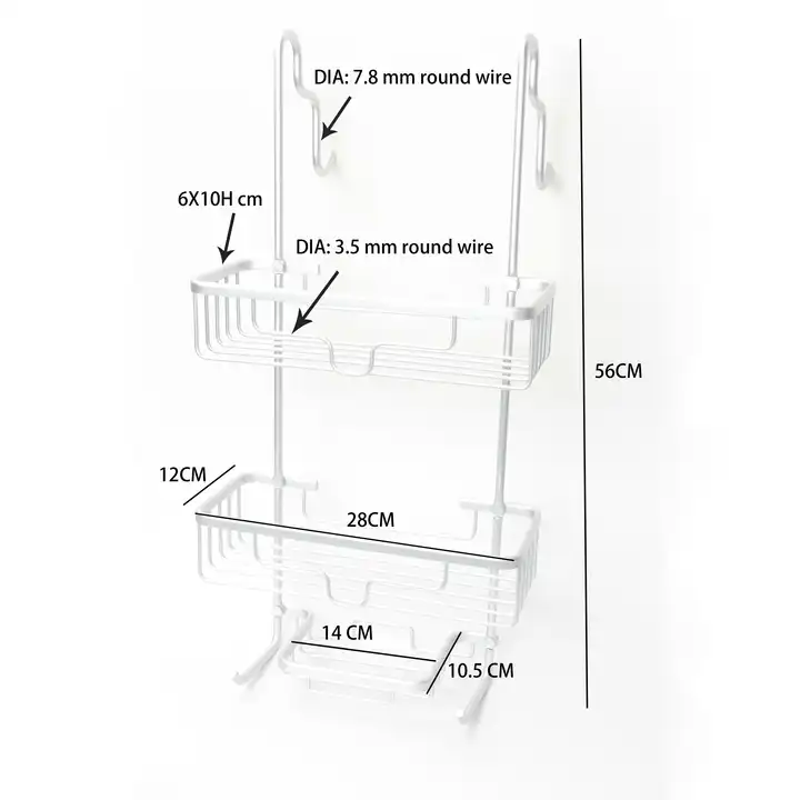 Aluminum Caddy for Shower Doors